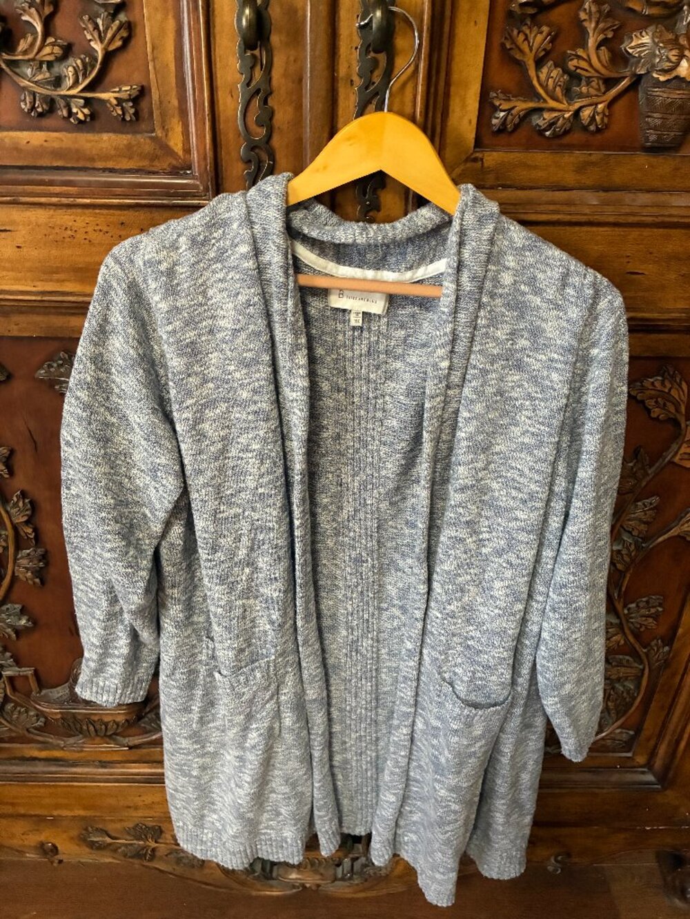 Skies Are Blue Cardigan Sweater 3X Open Front Knit Casual Classic Lagenlook Work